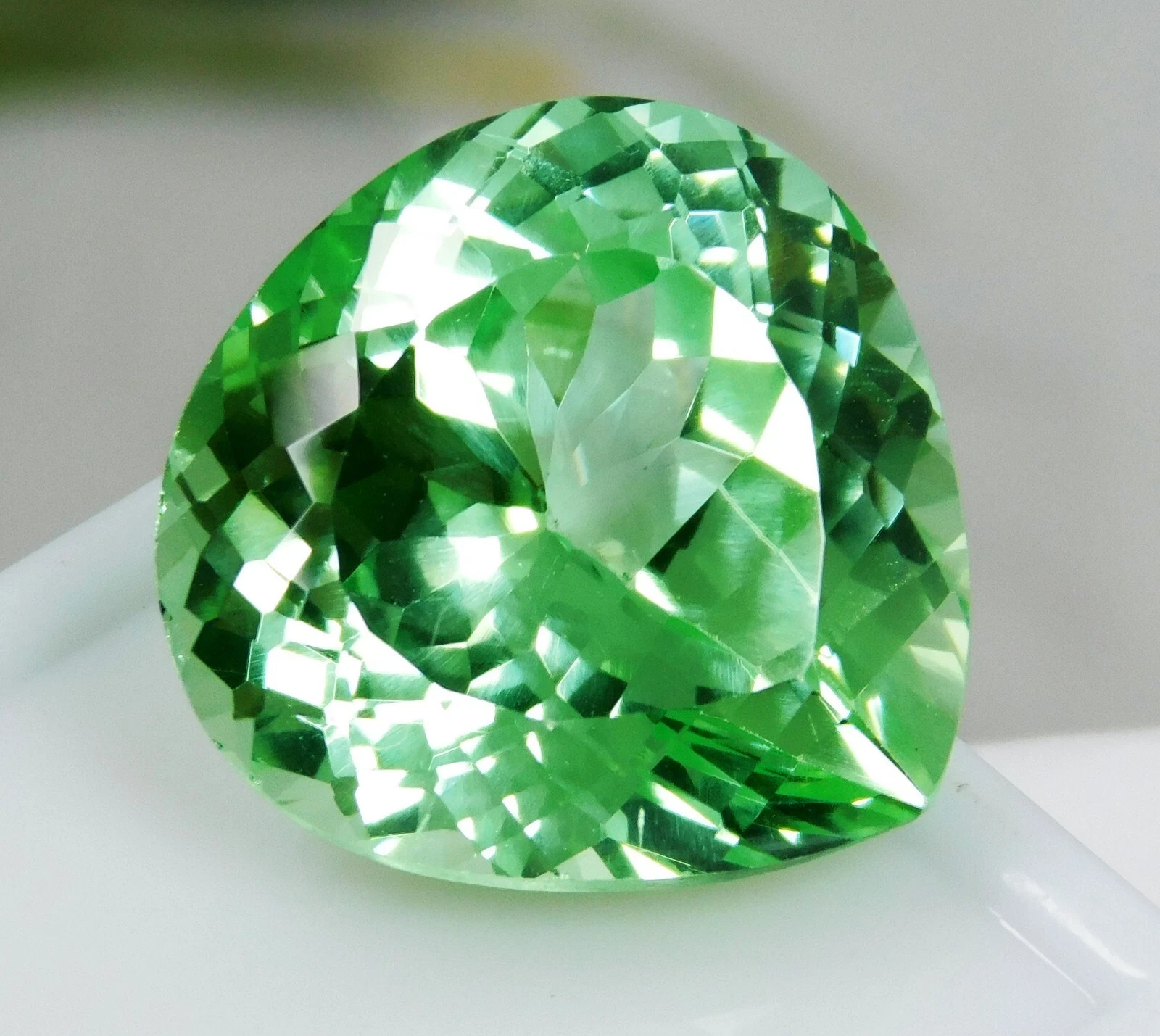 Natural Green Demantoid Garnet 27.50 Ct+ Pear Shape Unheated Certified Gemstone