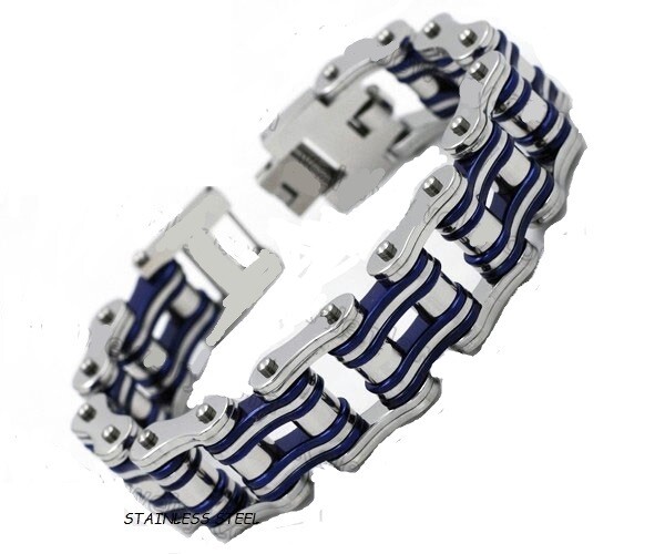 Primary Motorcycle Bike Chain Bracelet Stainless Steel 17