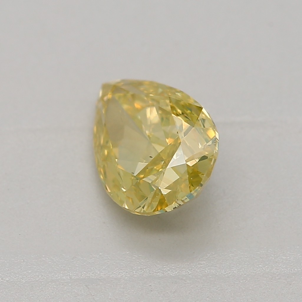 0.60 carat, Fancy Intense Yellow, Pear Shape, SI2 Clarity, GIA