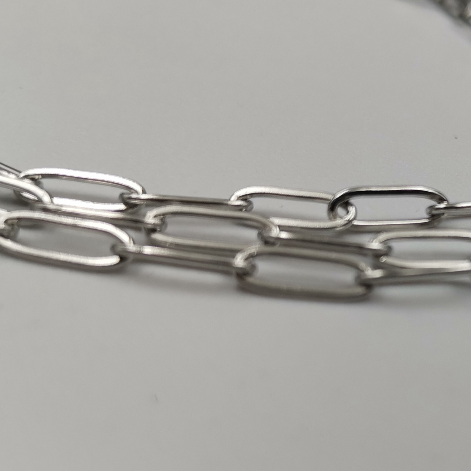 5meter Lot 4.3mm Mens Jewelry Chain clip Box Stainless Steel Findings DIY