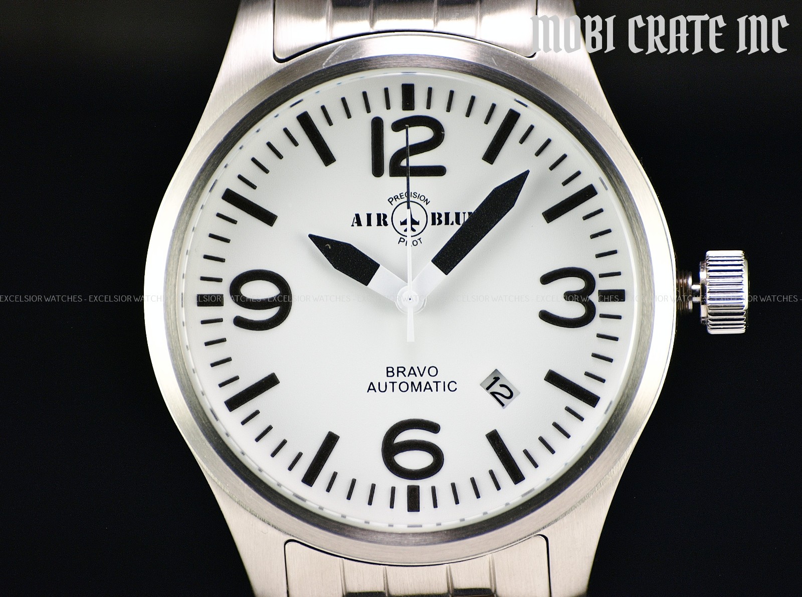 Rare Air Blue By Deep Blue Men’s 44mm BRAVO Automatic Sapphire SS Watch