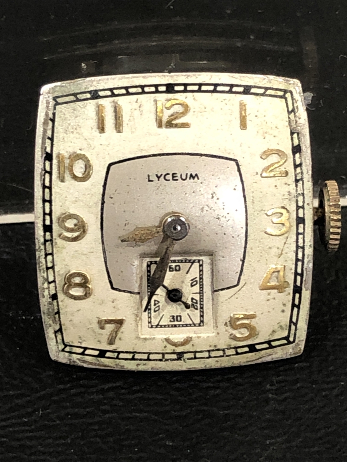 Vintage Lyceum Watch 10K Gold-Filled Curvex 17 Jewels Swiss Deco Nice ***RUNS***