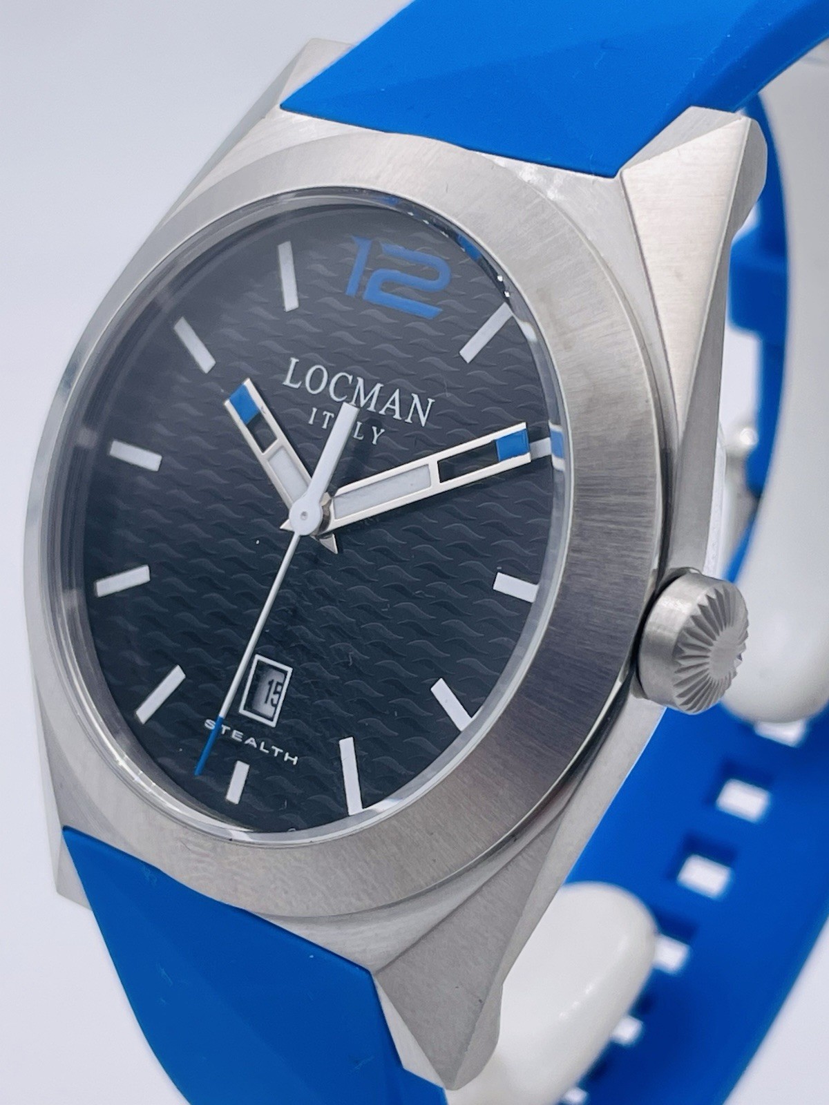 Locman Stealth DATA Quartz Watch 810KBL/319 41mm RUBBER Hot Discount New