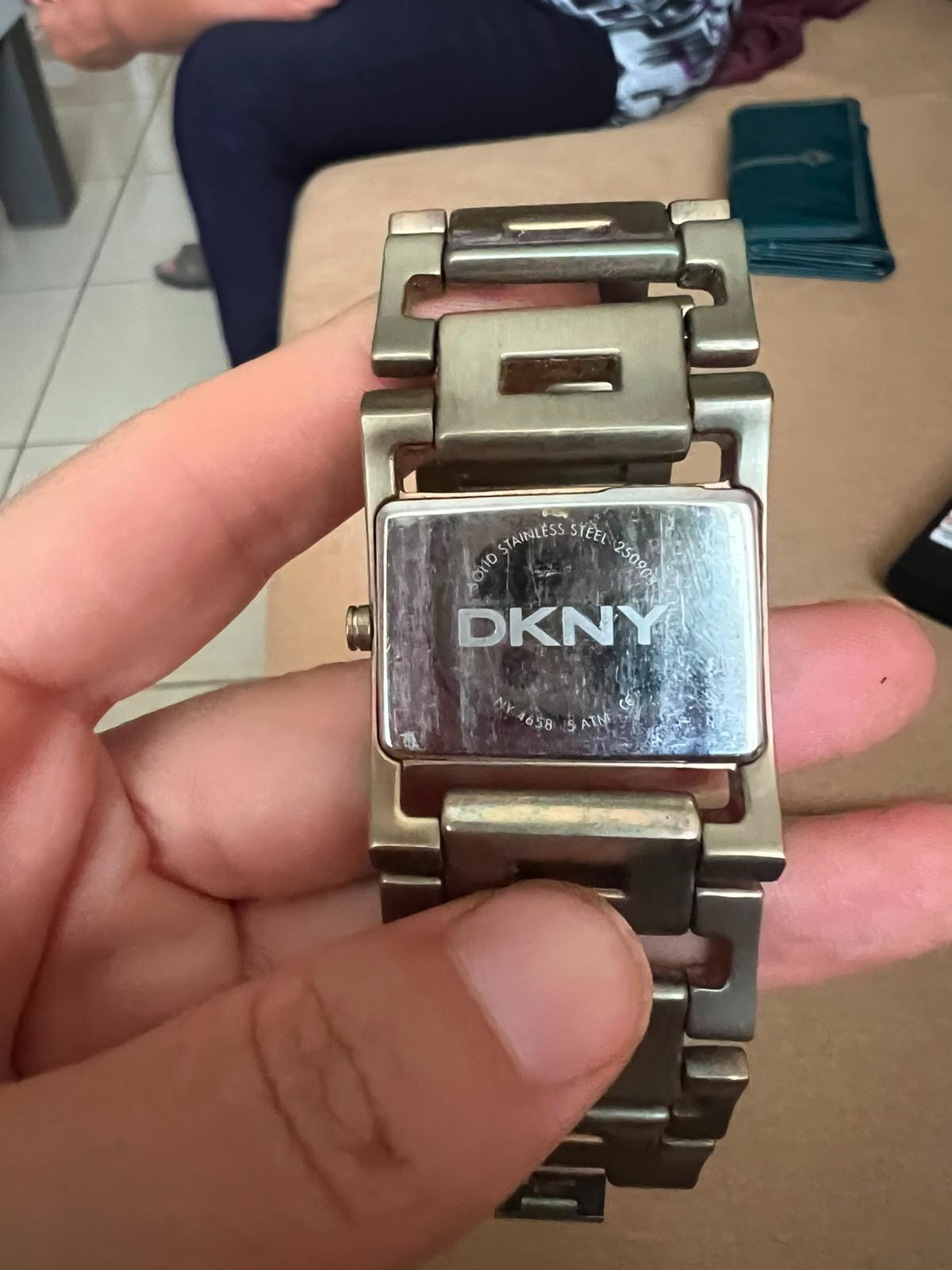 DKNY Women’s Y2K Bracelet Watch Rectangular Bronze Tone Quartz Working