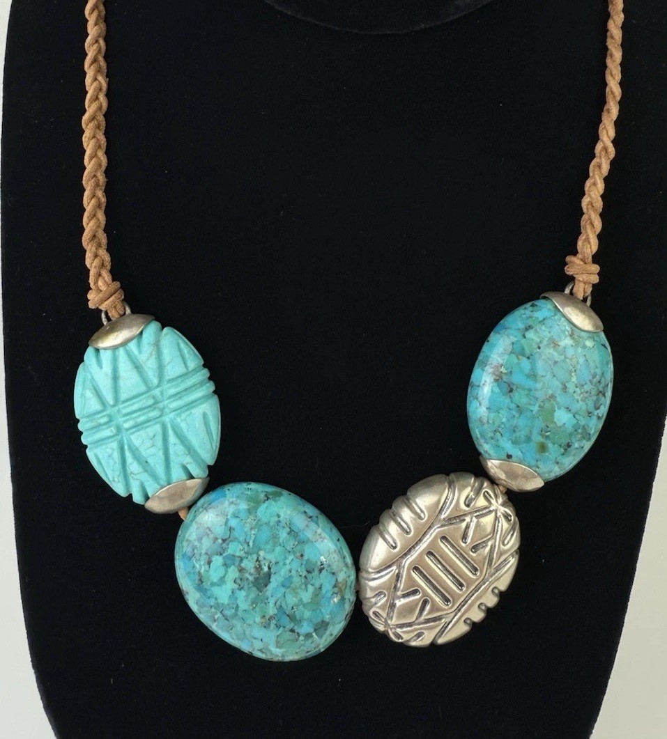 Silpada Sterling Silver Turquoise Turks and Caicos Necklace N2859