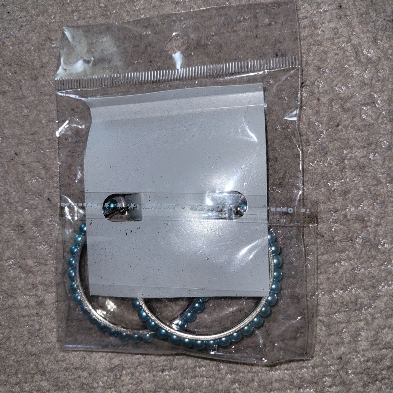 Lovely Brand Lead And Nickel Free Large Blue Hoop Earrings