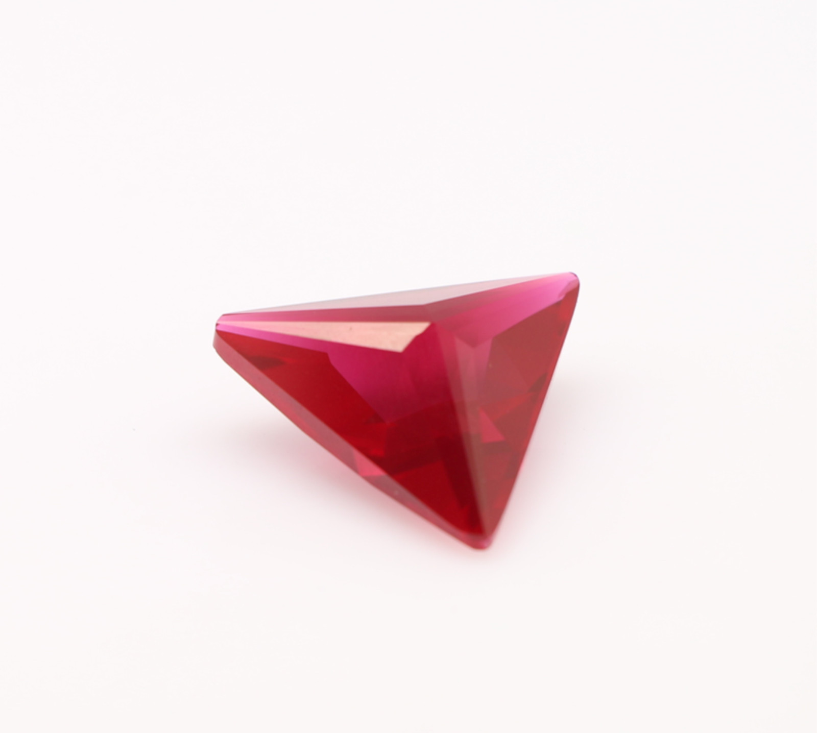 Lab Created Ruby Corundum Triangle Faceted AAA Loose Gemstones (3x3mm – 15x15mm)