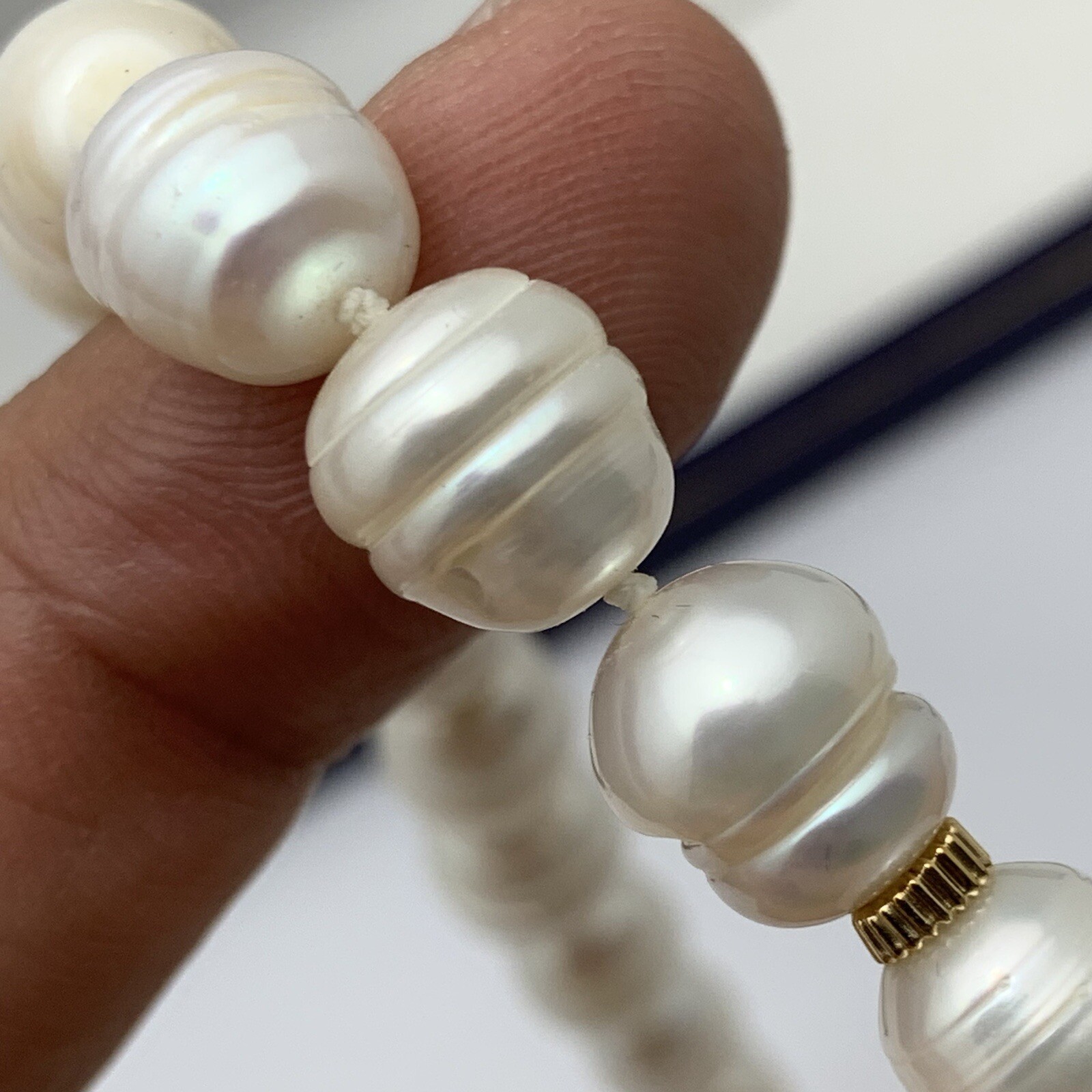 Japan Cultured Pearls Baroque Necklace 8.7 – 11mm Pearl 14k Gold