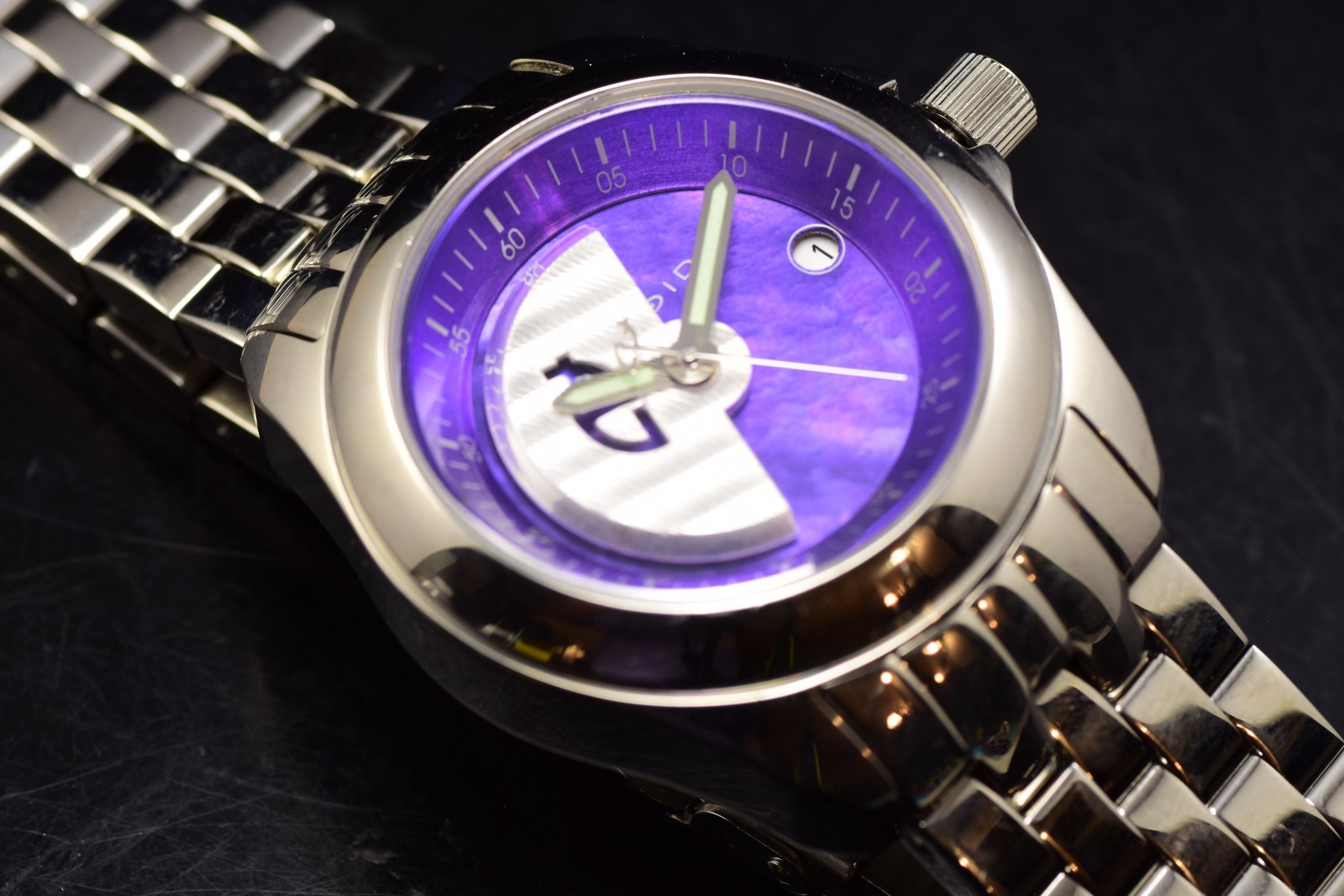 ANDROID Men’s Aragon HYDRAUMATIC Purple Dial LIM ED AUTOMATIC Watch AD680 RARE