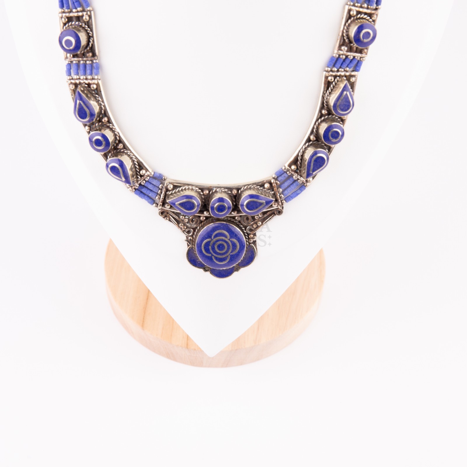 Tibetan Necklace, Lapis Lazuli, Handmade Tribal Boho Jewelry, Ethnic Statement