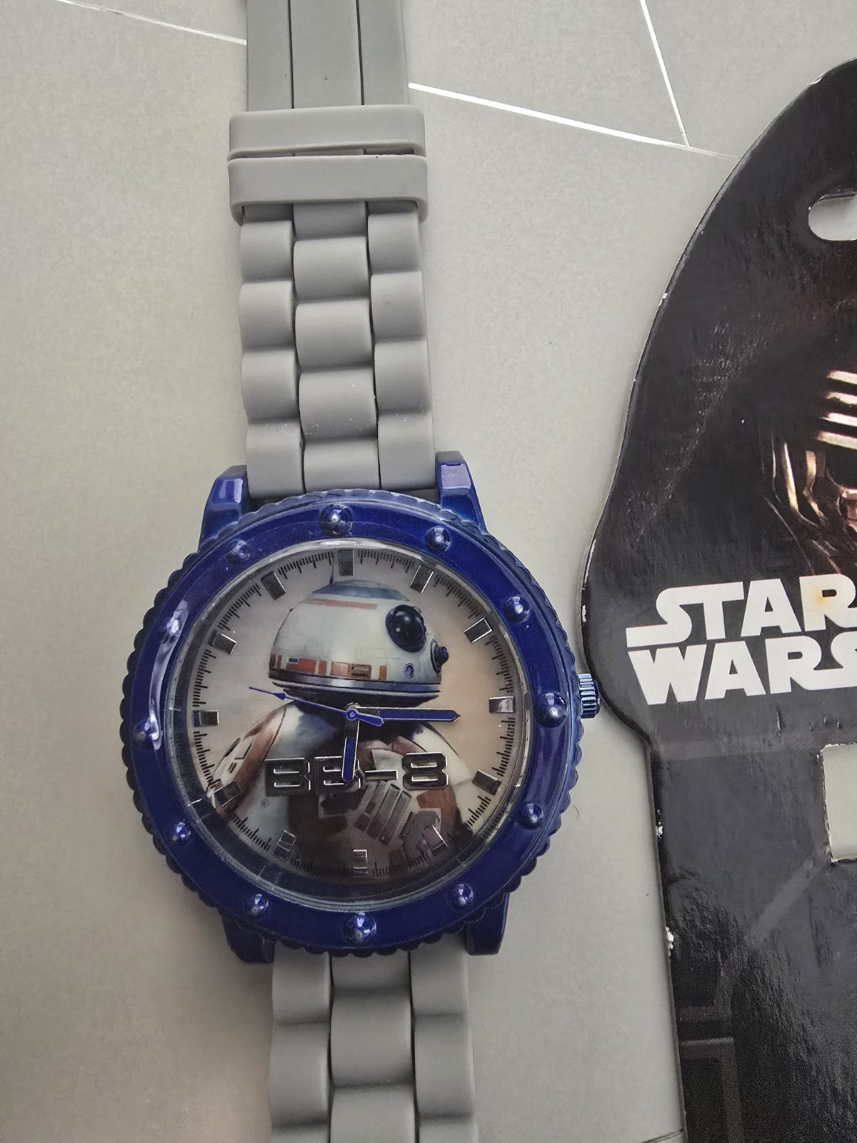 Accutime Star Wars BB-8 Kids Quartz Analog 38mm Blue/Gray Silicone Strap w/ Box