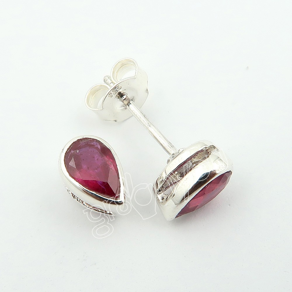 gr8onyou Daily | Premium Sterling Silver Ruby Earrings | Safely Made