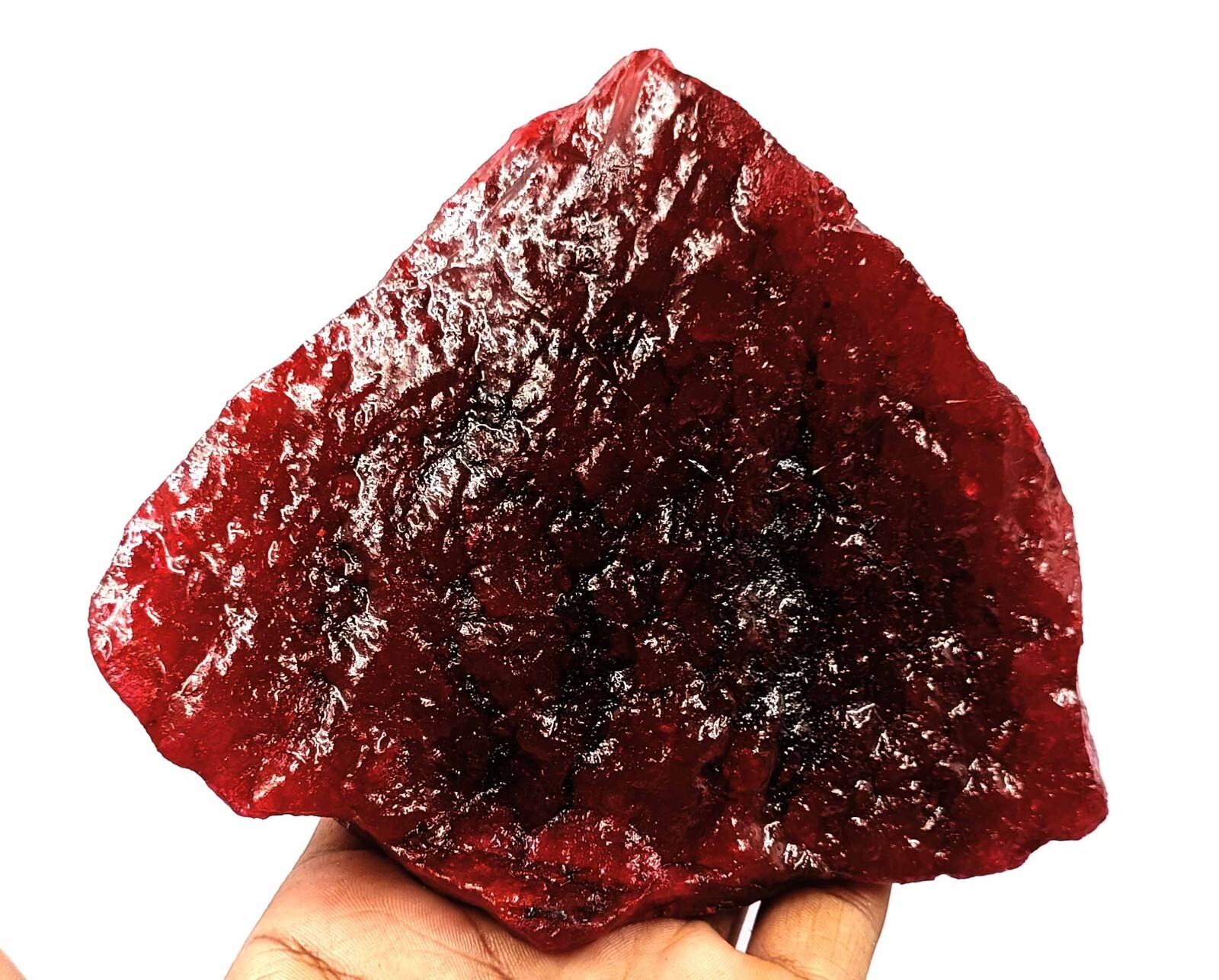 DYED NATURAL CERTIFIED 4195 CT AFRICAN ROUGH RED RUBY EARTH MINED GEMSTONE KKO