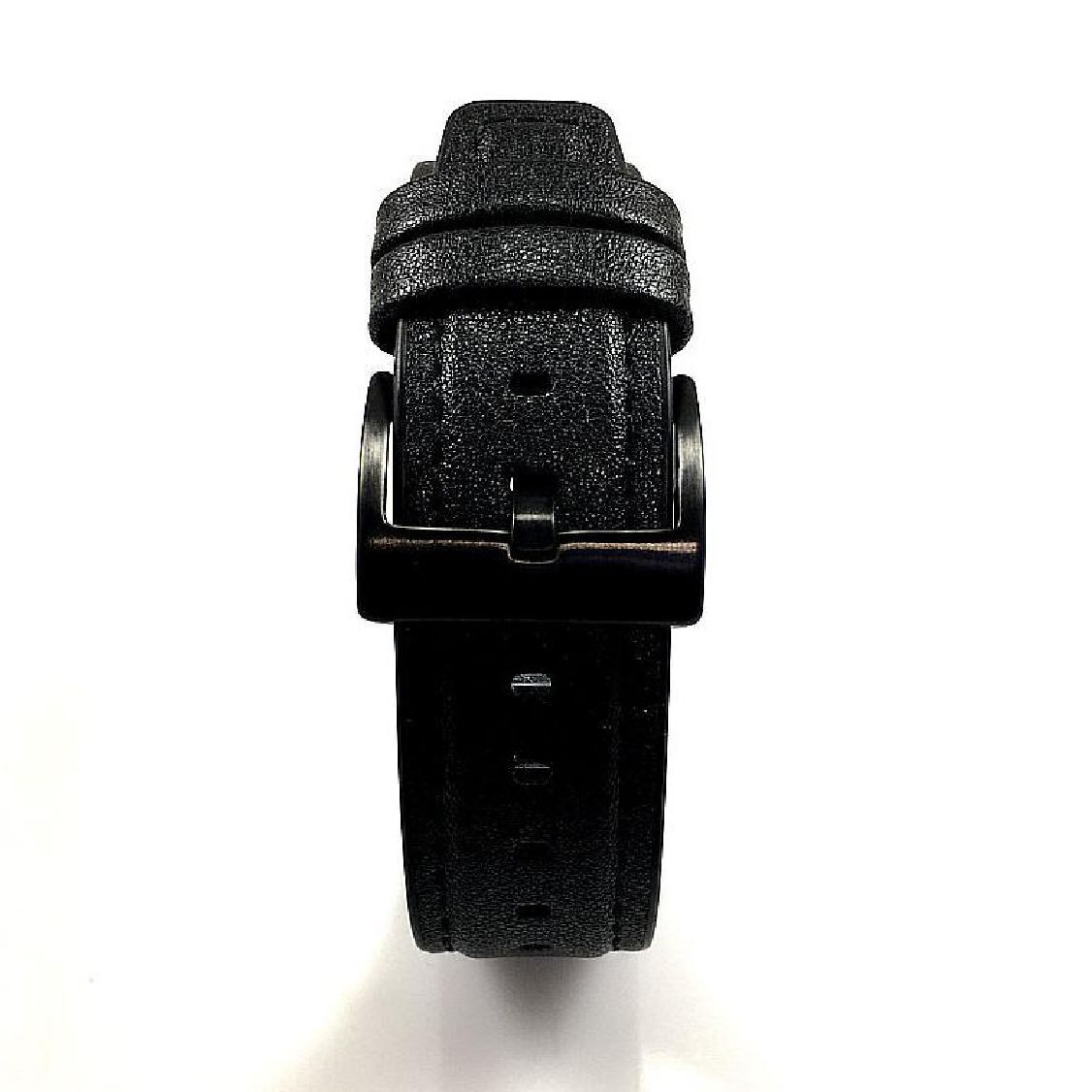Steel & Leather Black Replacement Watch Band For Seiko SRPD79 4R36-07G0 SRPD79K1