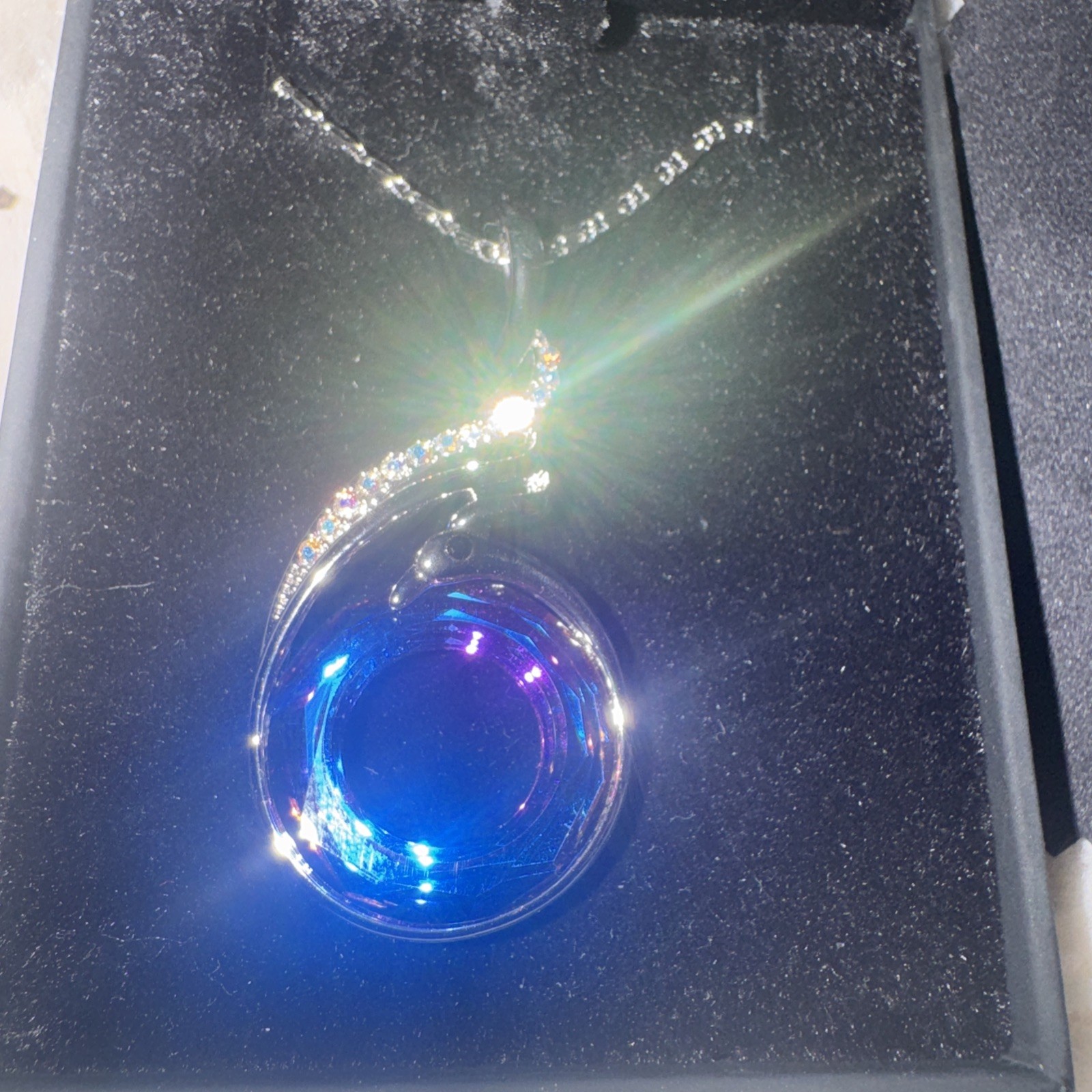 KATE LYNN Rise From The Ashes Phoenix Bird Pendant Necklace Crystal New in Box
