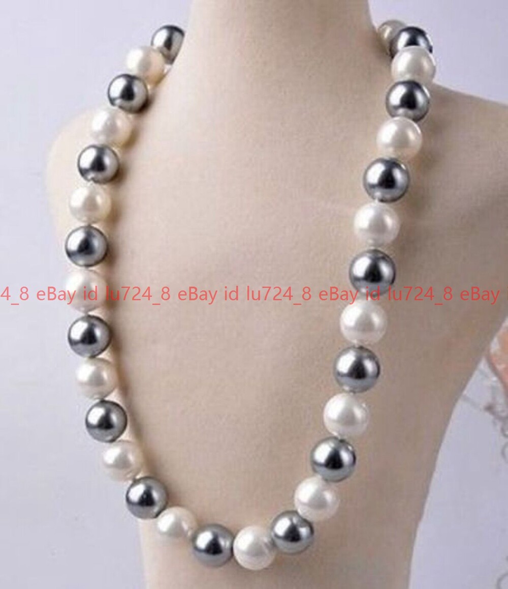Pretty Jewelry 10mm Multi-Color Shell Pearl Round Beads Necklace 14-36 Inch