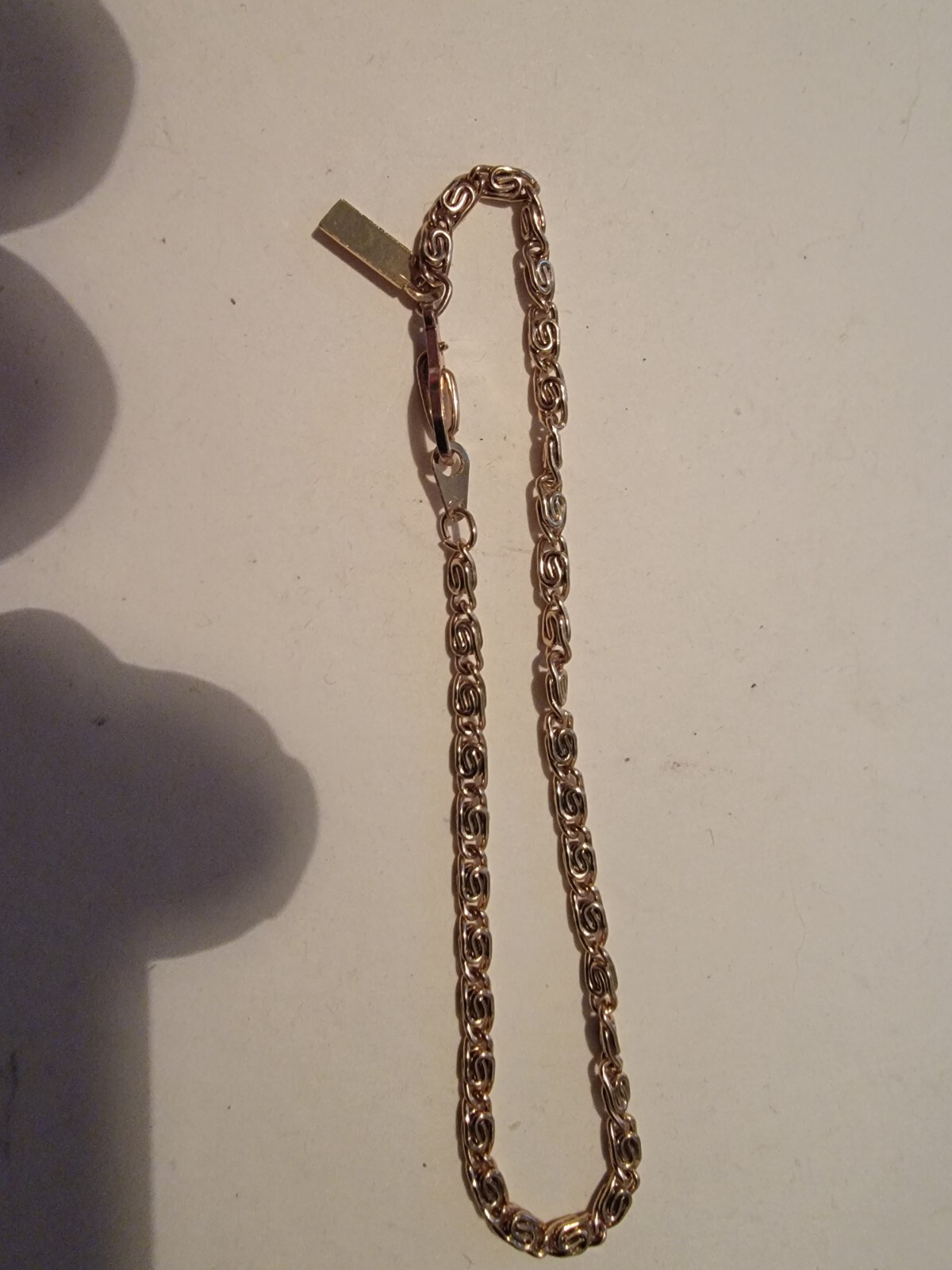 18k GP Stamped Gold Plated Chain Cuff Bracelet Tennis