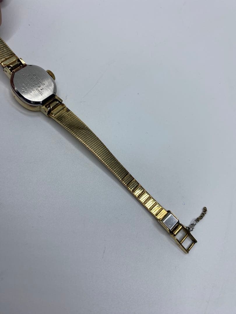 Excellent condition SEIKO 21 jewels gold analog manual winding watch 11-0340