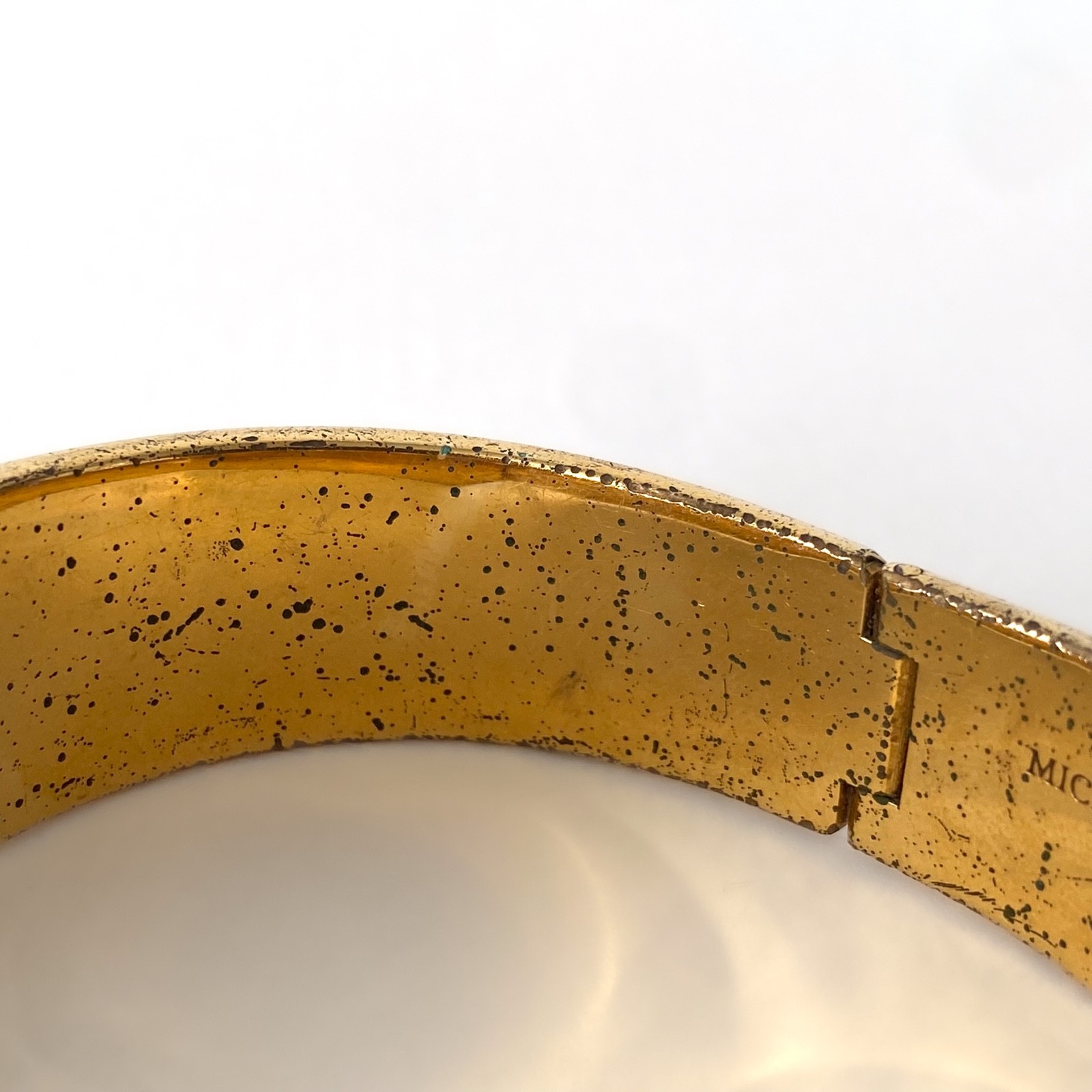 Michaela Frey Wien Vintage Gold Metal And Enamel Bracelet – 1980s