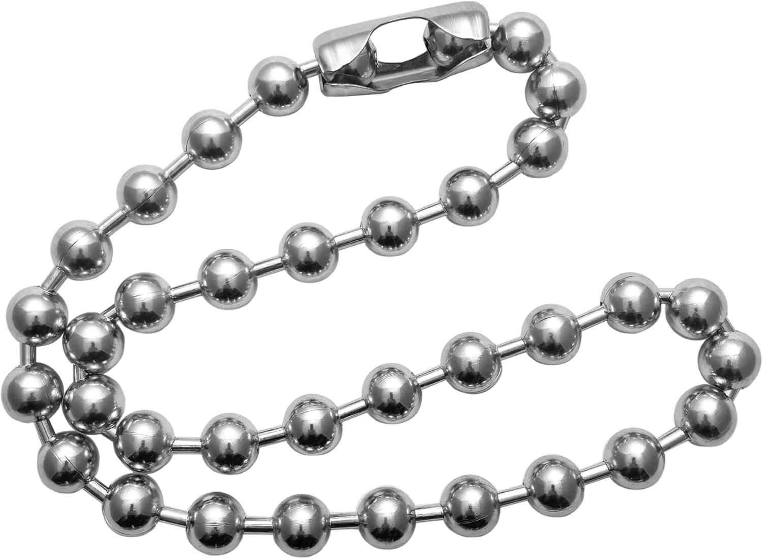 Stainless Steel Ball Chain Necklace, Extra Large Silver Color Ball Chain with Co