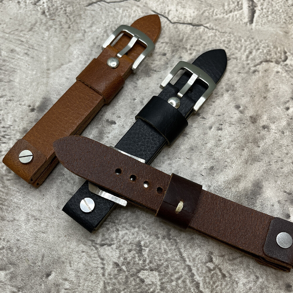 Vintage Open-ended Strap Band for Fixed Wire Lug Watch Size 18/20/22/24mm #492