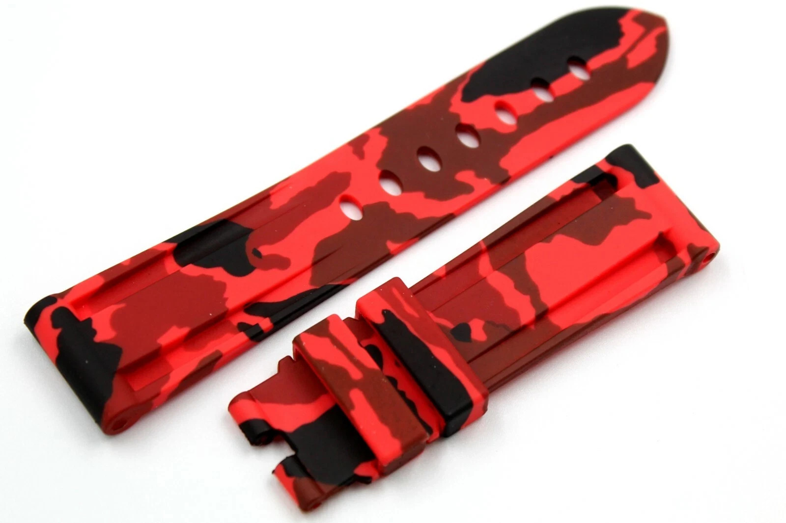 Silicone Strap Camouflage Red TPU Replacement Waterproof Watches Novelty New
