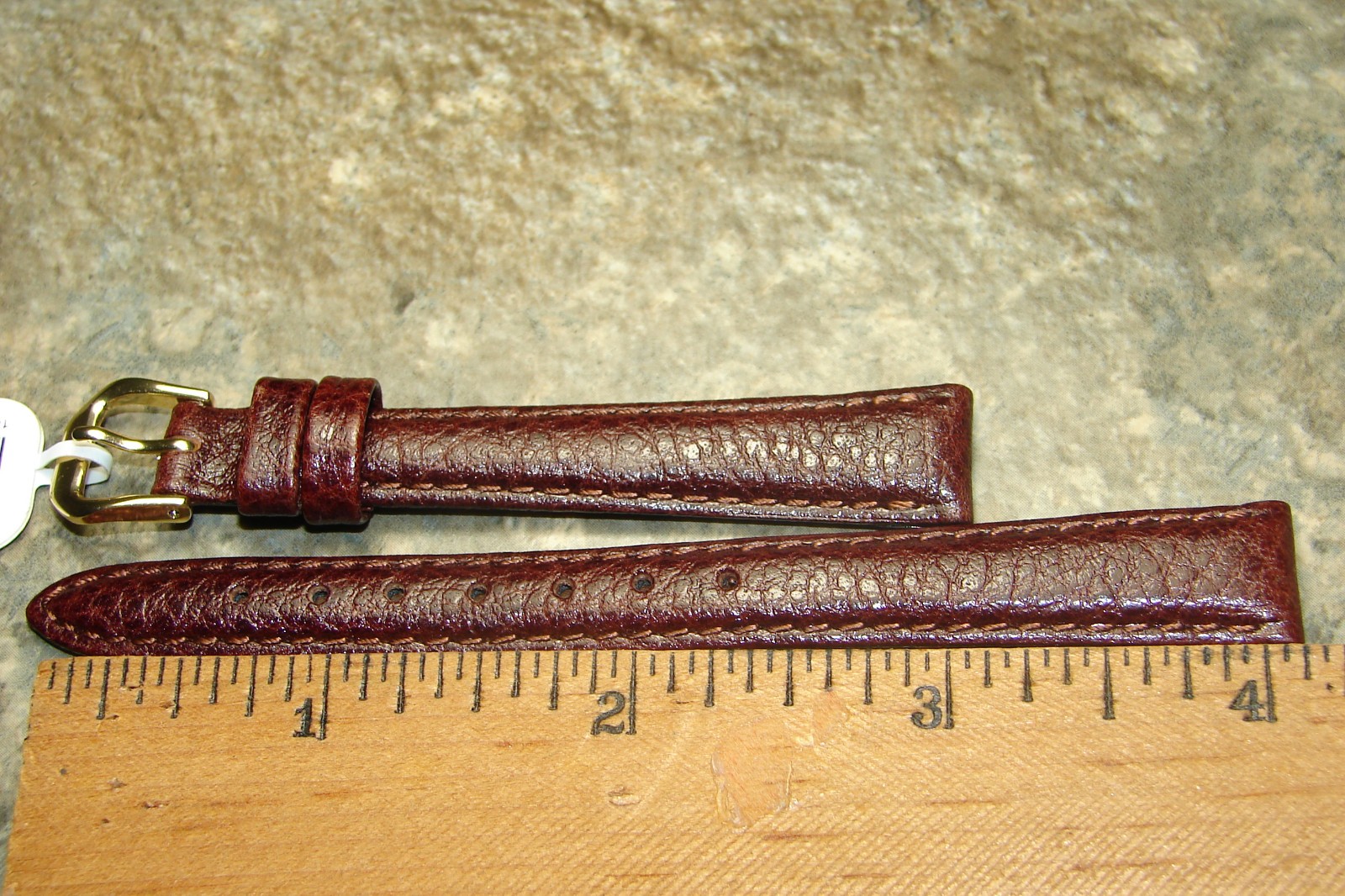 NOS,Ladies 13mm (1/2″) Kreisler Brown Stitched Genuine Leather Watch Band