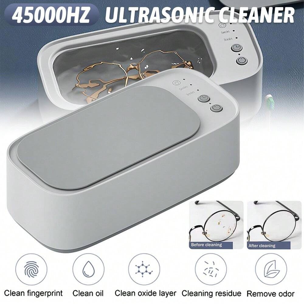 New Ultrasonic Jewelry Cleaner Machine 3 Mode Glasses Ring Earring Cleaner