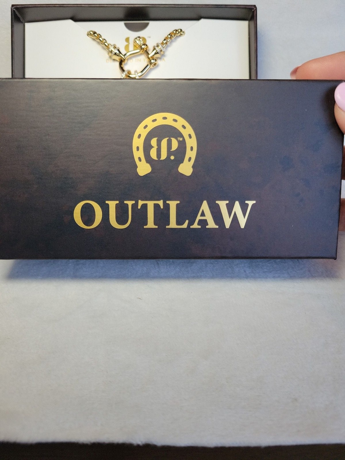 BP Outlaw Don’t Chase Me Gold Plated Turquoise Magnesite and CZ