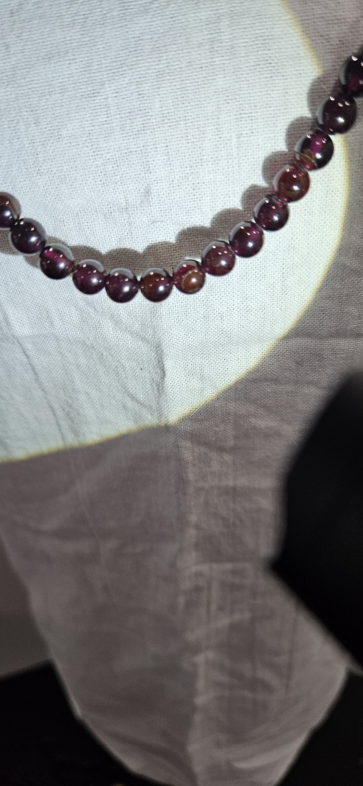 Lot of 4 garnet beaded necklaces different lengths and styles