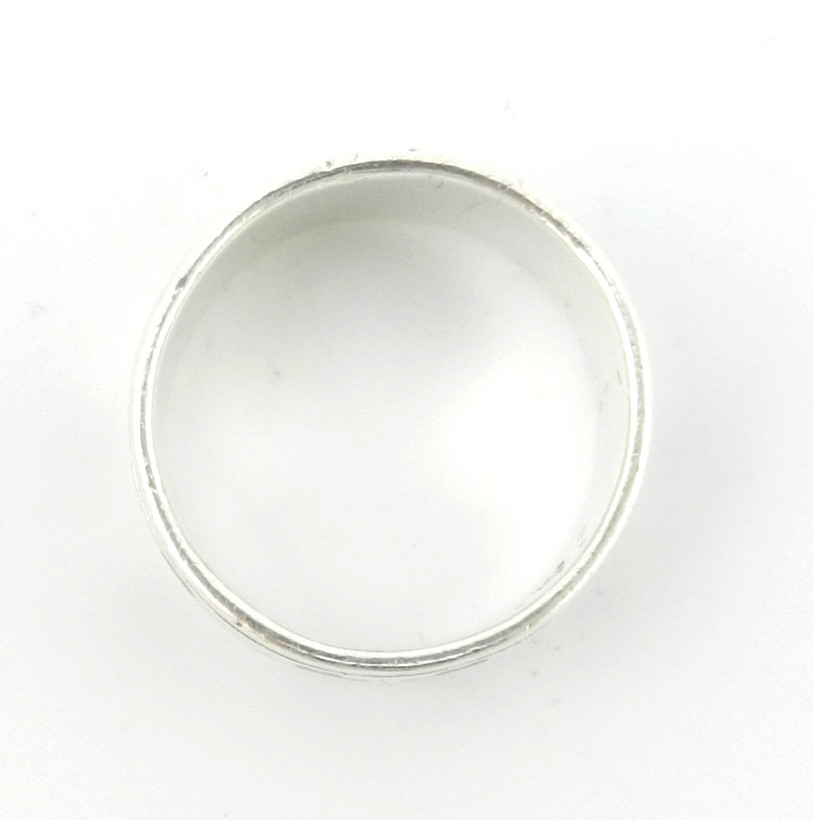 Peter Stone Green Enamel Shamrock Sterling Silver Good Luck Ring Band Sz 11 PSCL