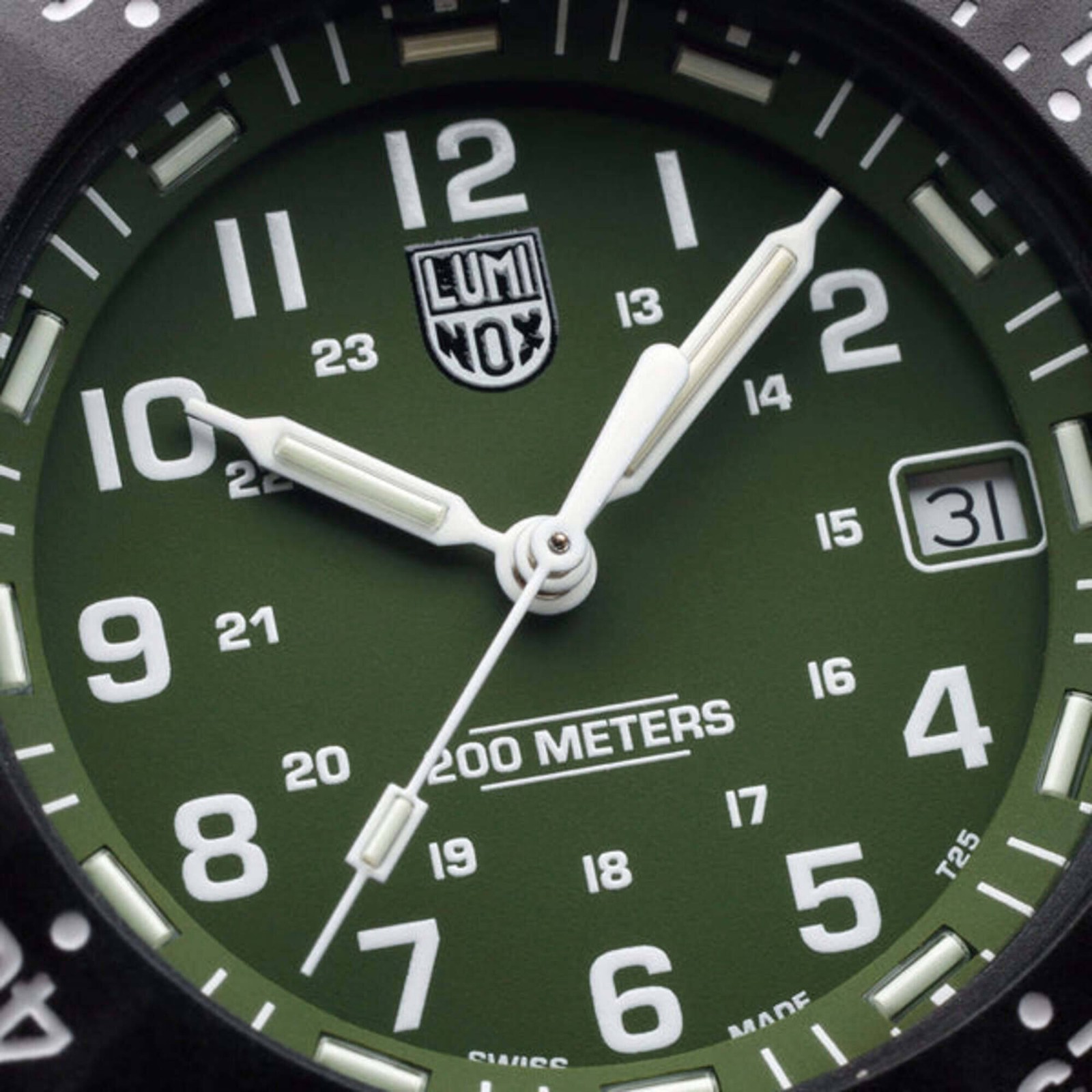 Luminox Men’s Watch Navy SEAL Quartz Green Dial Black Rubber Strap XS.CZ13.EVO