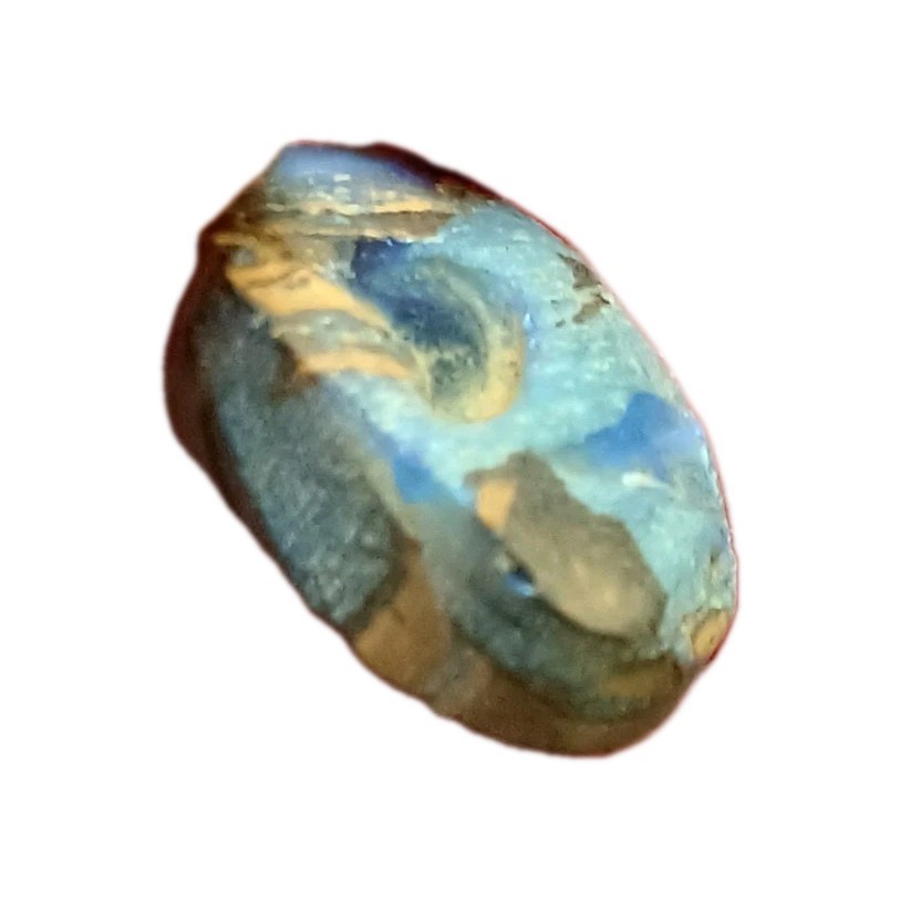 Australia Boulder Opal Unknown Field R2093 Specimen 10 Carat Blue Multi Sided