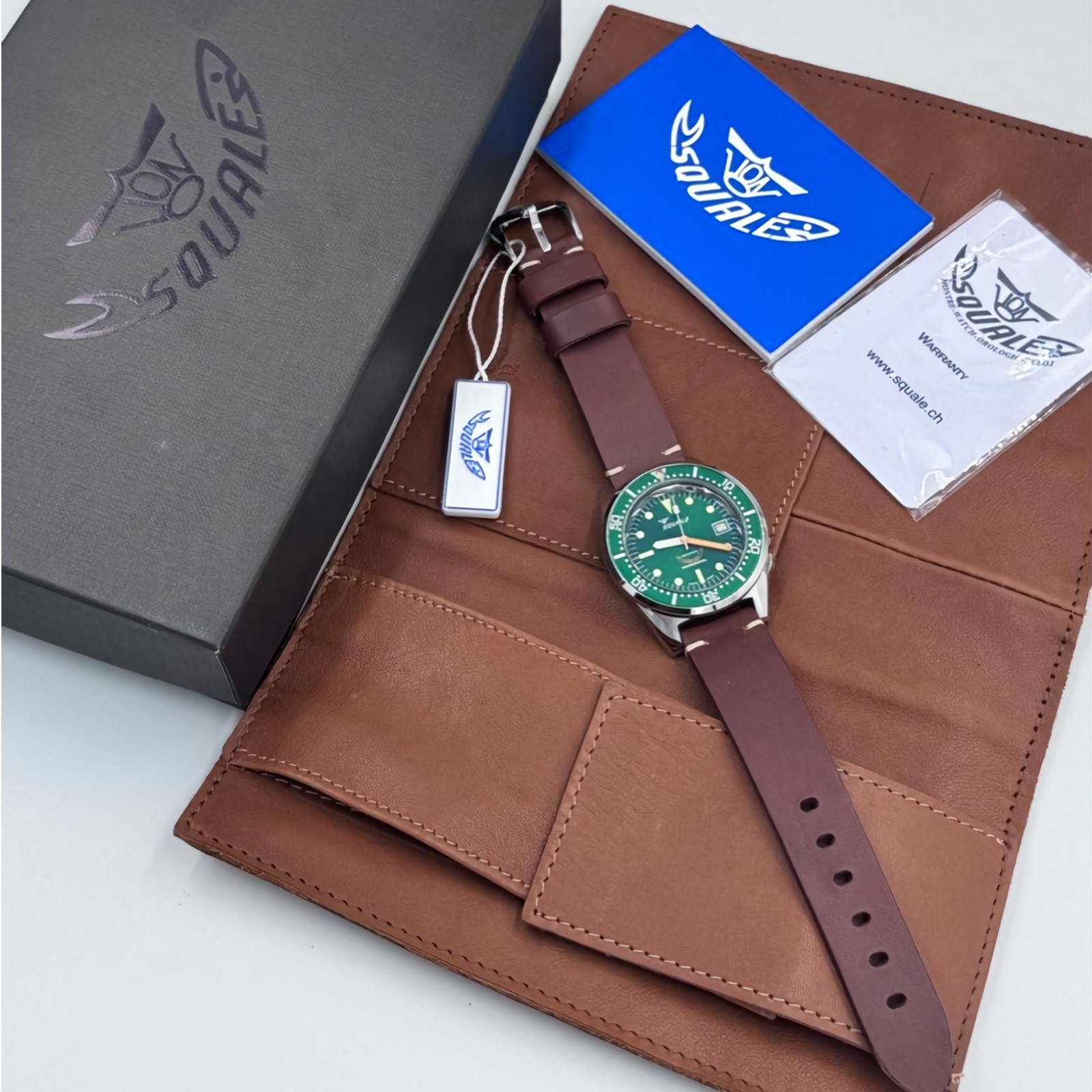 SQUALE 1521 Full Luminous Militaire Mesh 1521FUMIWT.ME20 500M SWISS Diver Watch