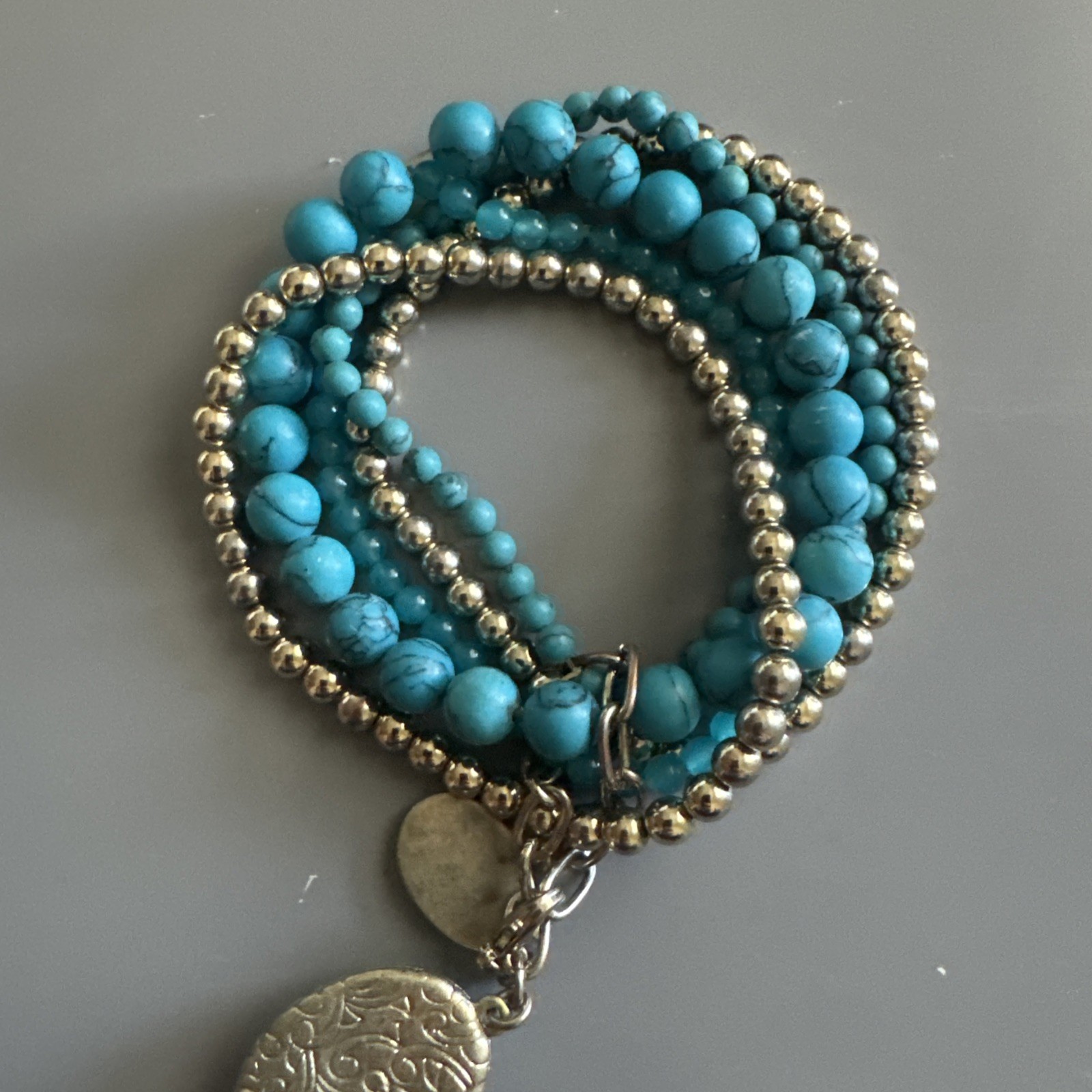 Multi-Bracelet Maribel Blue Aqua Color