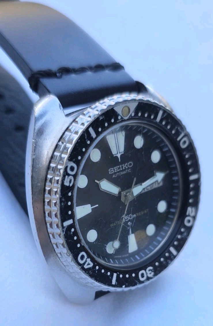 VINTAGE SEPTEMBER 1979 SEIKO 6309 7040 AUTOMATIC SUWA TURTLE DIVER WATCH