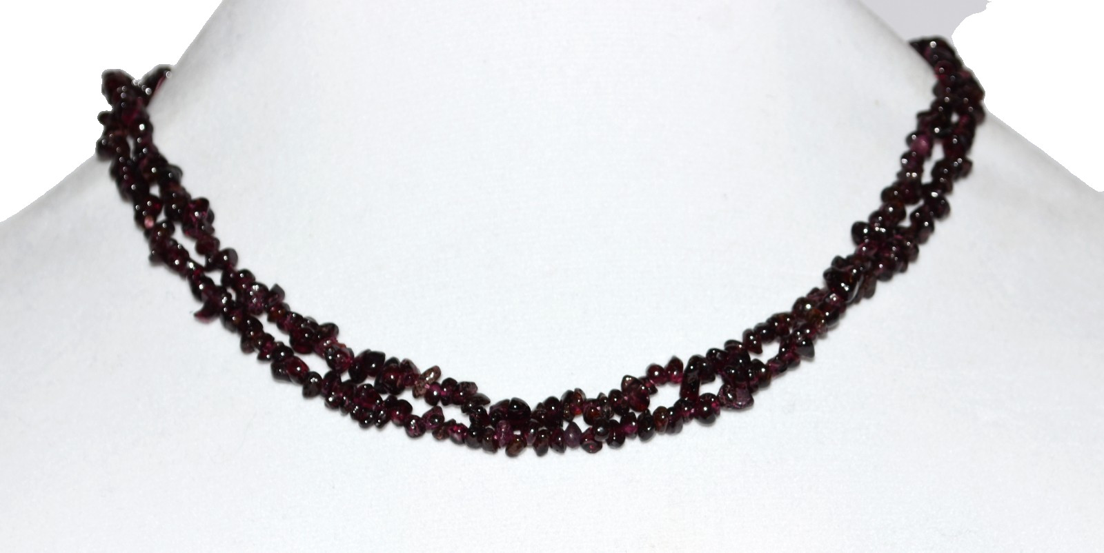 Vintage Garnet 2-3mm Irregular Shaped Various Size Stones 36″ Necklace