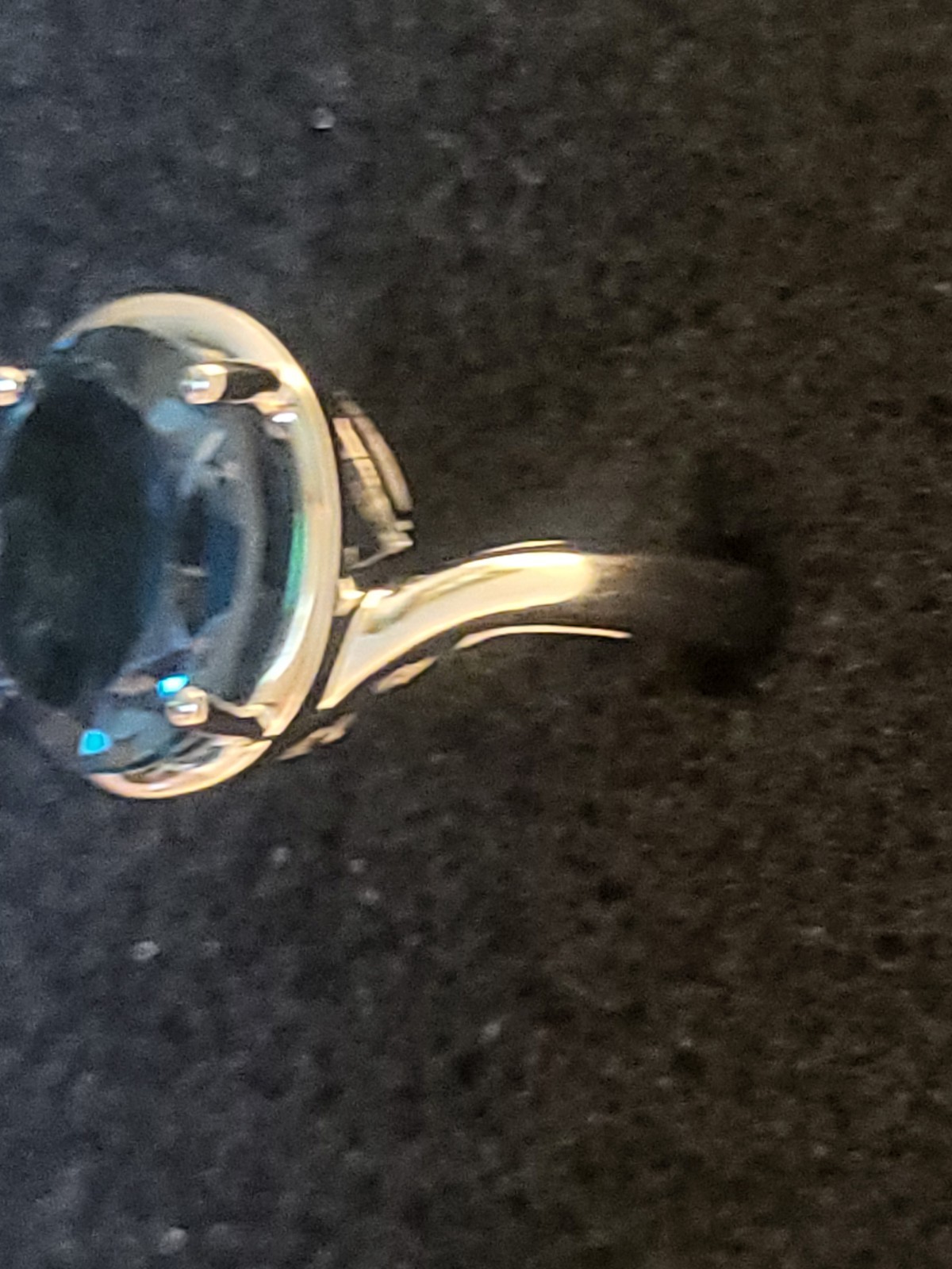 Exquisite London Blue TOPAZ (3.85ctw) Solitaire Ring, 925SS, Sz 6, NIP