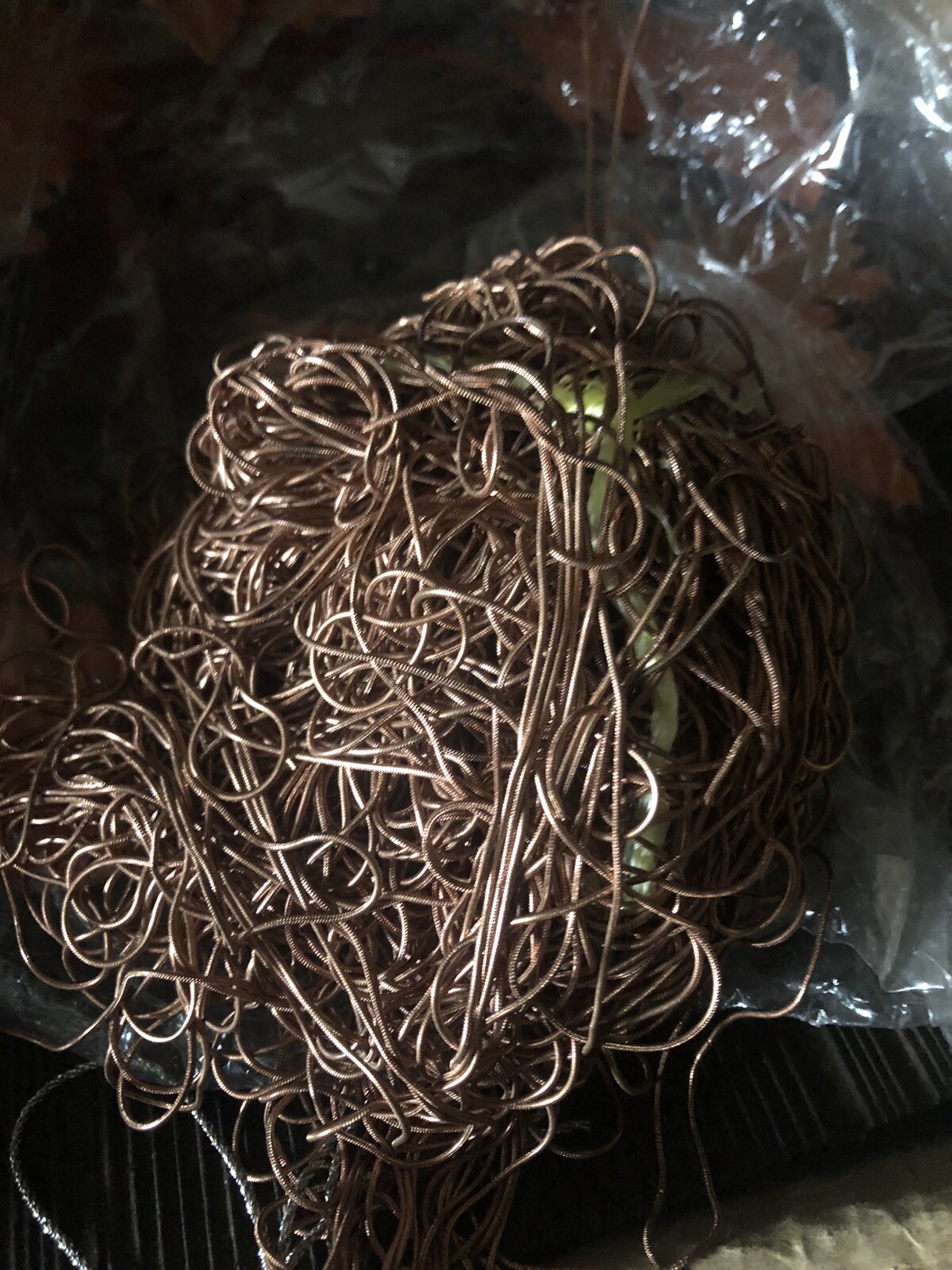 15oz Of Copper ￼ Coated Steel Chain Snake Soldering Required￼￼