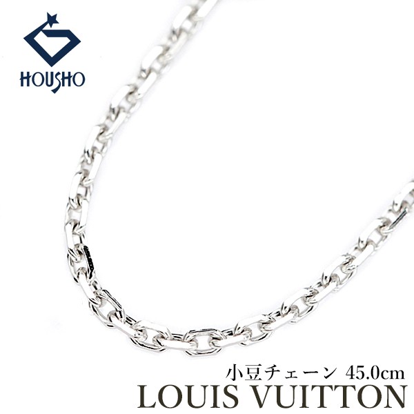 LOUIS VUITTON ChainNecklace K18 white gold cable chain metal only Used 908467