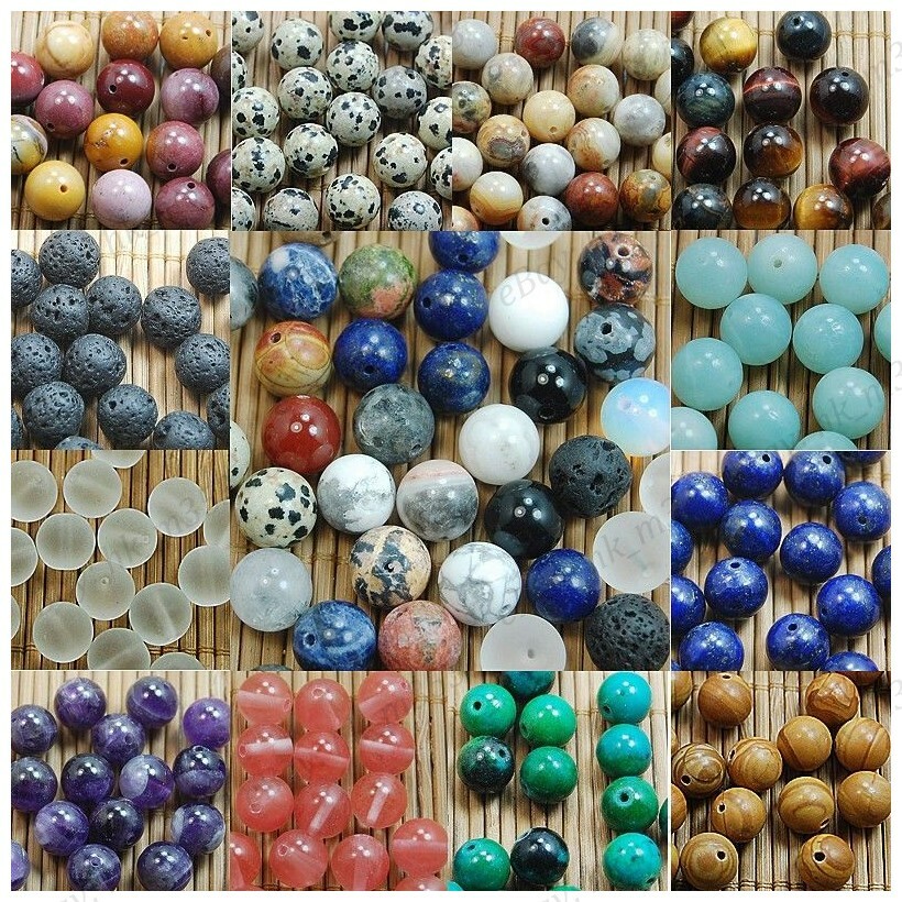 Wholesale Natural Gemstone Round Spacer Loose Beads 4MM 6MM 8MM 10MM 12MM