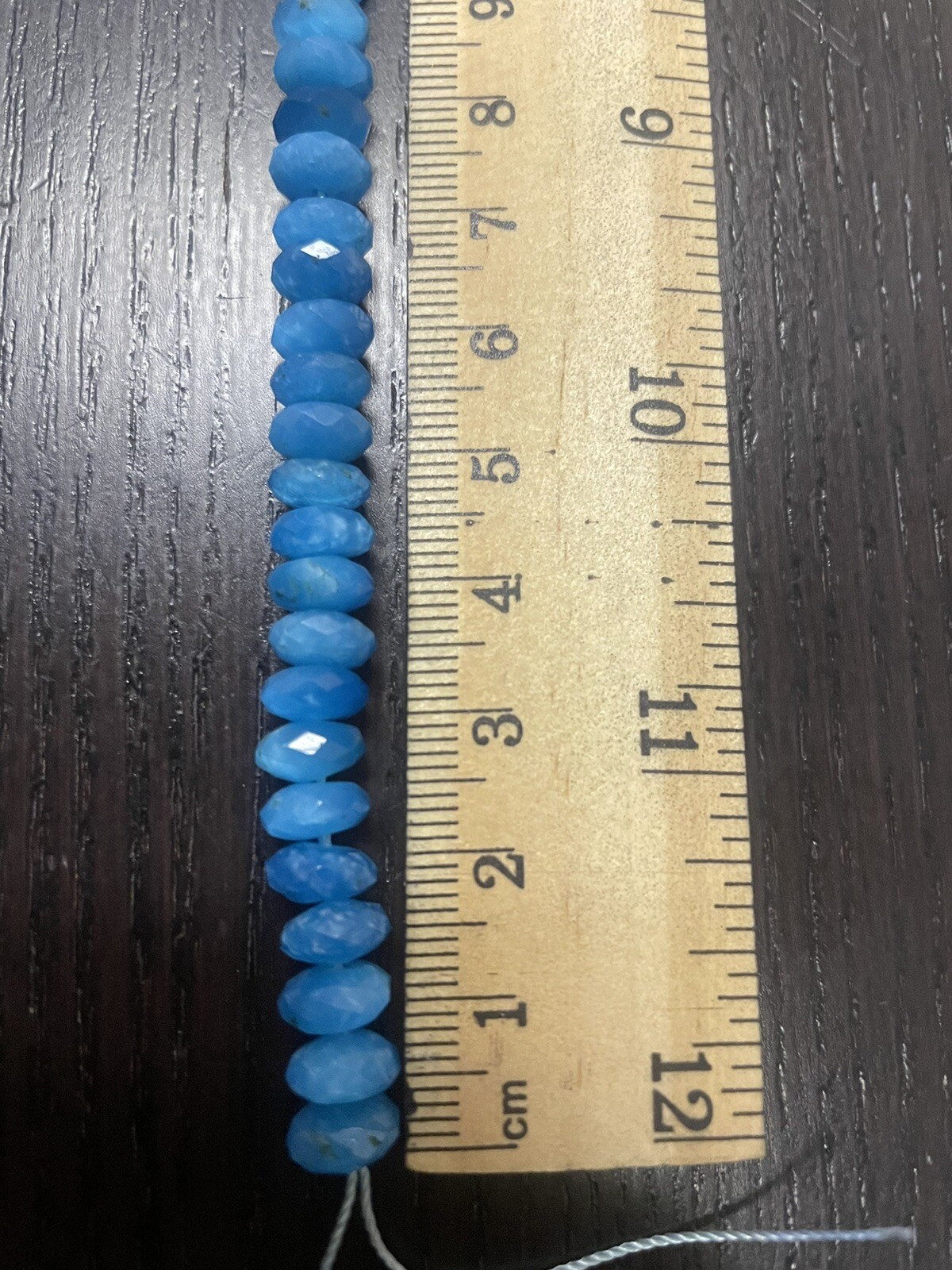 Blue Quartz Beads Roundelle Gemstones Loose 3×7 mm