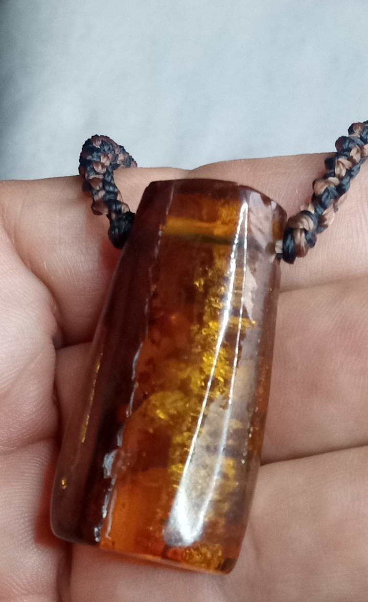 Amber Natural 25 million years old from Mexico adjustable hand braided.