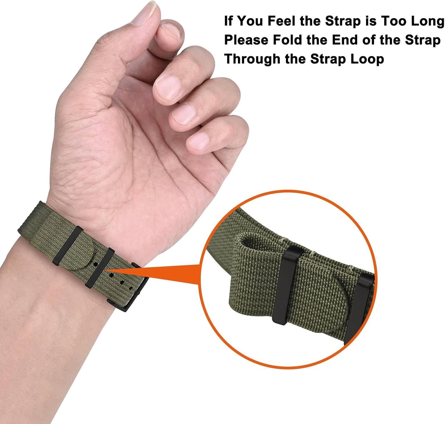Lightweight & Breathable Nylon Watch Strap – Sizes 16mm to 22mm – Quick Install