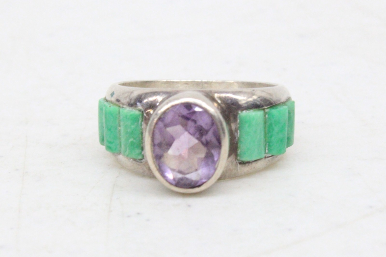 Vtg Jay King DTR Mine Finds Multi-Stone 9G 925 Sterling Silver Ring Sz 8.75
