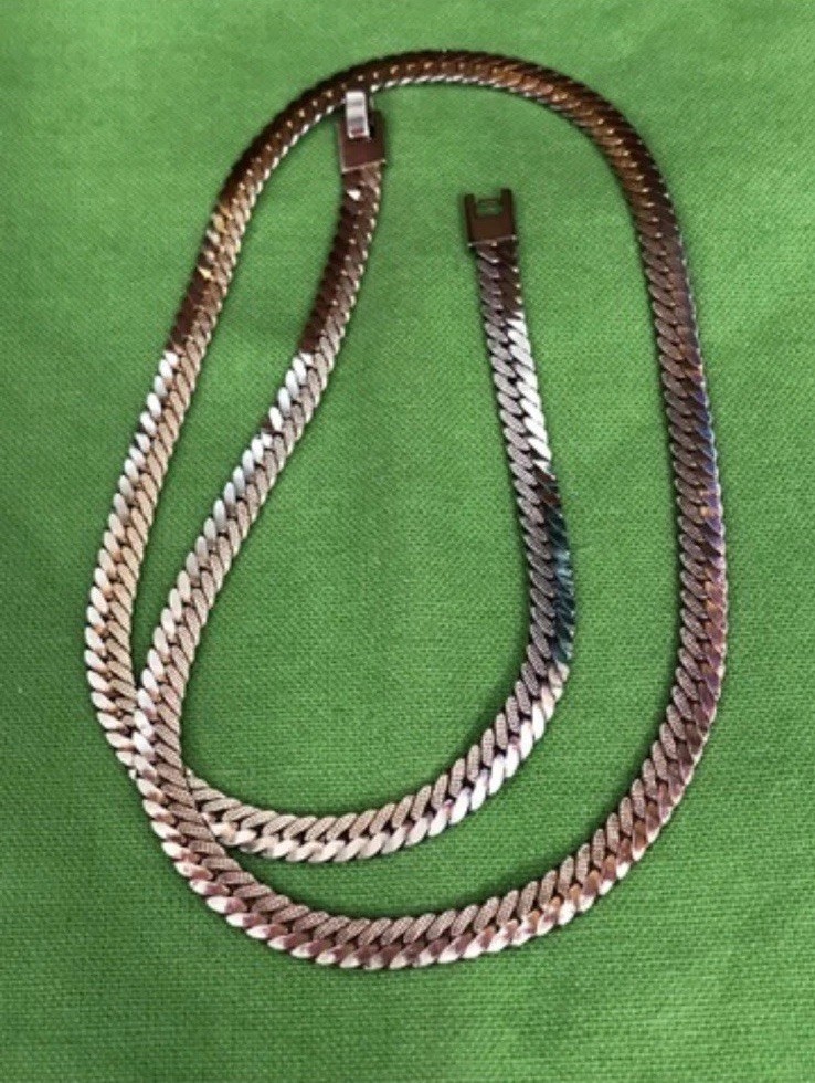 Solid Gold Filled Chain Necklace 35.2 Grams.
