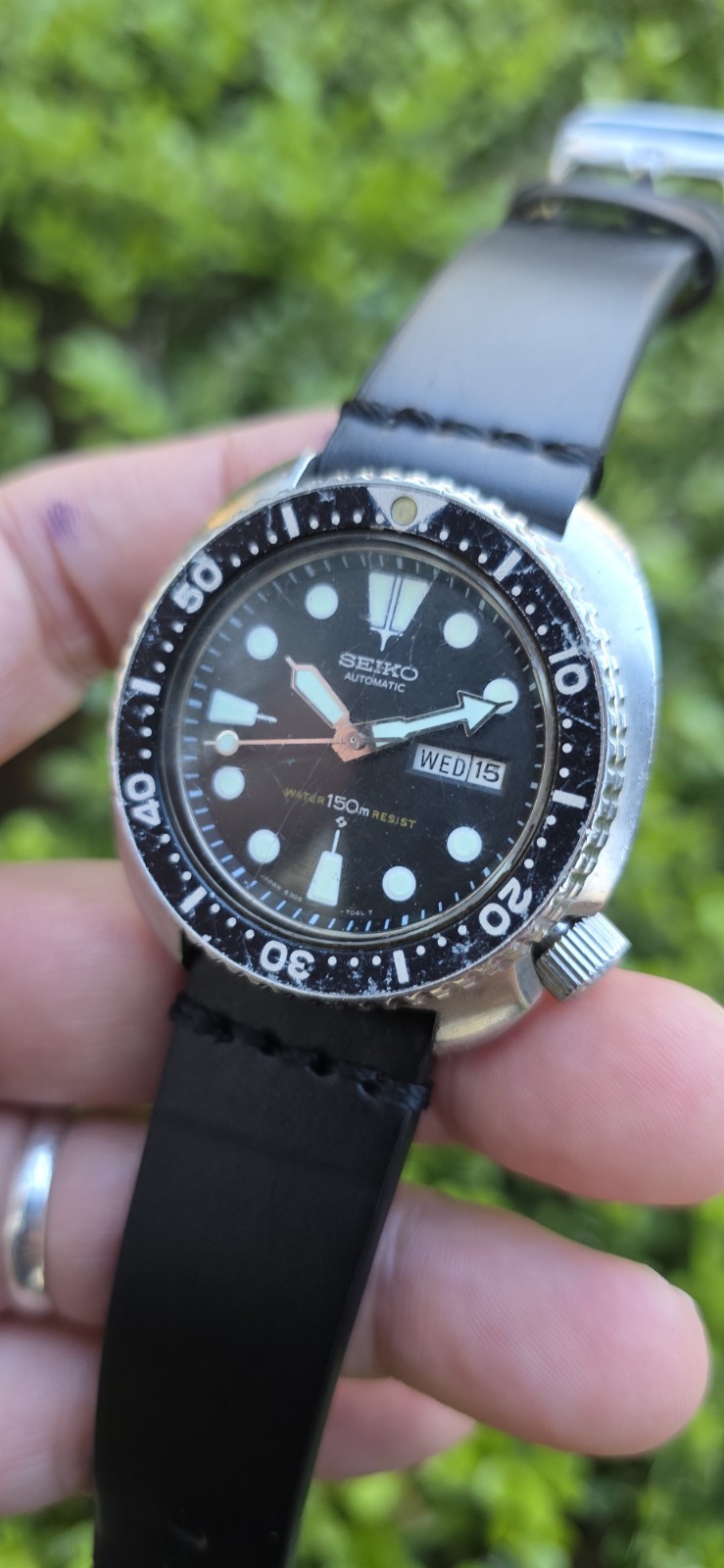 VINTAGE SEPTEMBER 1979 SEIKO 6309 7040 AUTOMATIC SUWA TURTLE DIVER WATCH