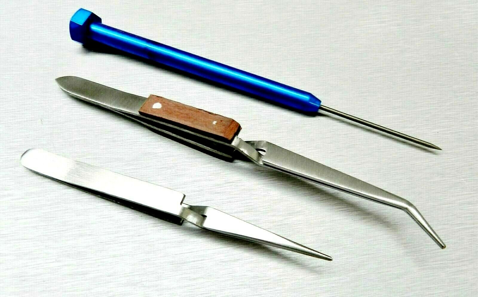 3 Soldering Tools Tweezers & Titanium Solder Pick Set for Jewelry Making Repairs