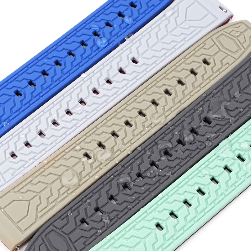 Quick Release 20mm 22mm 24mm 26mm Double Color Watch Band Soft Silicone Strap