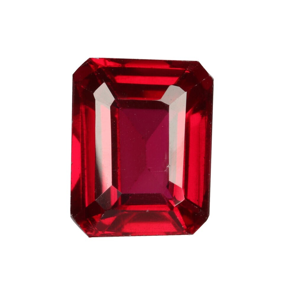 10+ Ct Natural Ruby Red Excellent Emerald Shape EGL CERTIFIED Loose Gemstone